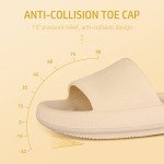 Leevar Khaki Cloud Slippers for Women and Men Massage Shower Bathroom Non-Slip Open Toe Cloud Slide Soft Comfy Thick Sole Cloud Cushion Slide Sandals