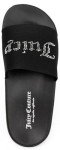 Juicy Couture Women's Slide Sandals – Comfortable Slip-On Footbed for Casual Wear, and Pool Size 7 Black