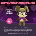Youtooz FNAF Glitchtrap Chibi 9" Plush, Collectible Glitchtrap Plushie from Five Nights at Freddy's Plush Collection