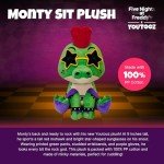 You Tooz Youtooz Glamrock Monty Sit Plush, Multicolor