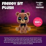 Youtooz FNAF Freddy Sitting 9" Plush - Collectible Five Nights at Freddy's Plushie From Youtooz FNAF Plush Collection