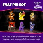 Youtooz Five Nights At Freddy's Pin Set, Collectors Box Includes 6 Pins By Youtooz FNAF Collection