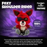 Youtooz FNAF Foxy Shoulder Rider 6" Plush, Collectible Foxy Shoulder Rider from Five Nights at Freddy's by Youtooz FNAF Plush Collection