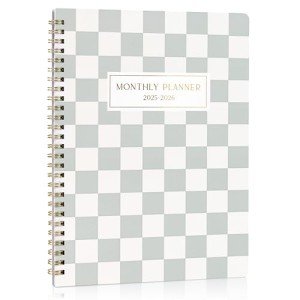 Beautiful Checkered 2025-2026 Monthly Planner and Calendar Book - To Do List Notebook That Easily Organizes Your Tasks to Boost Productivity - Runs From January 2025 Until December 2026