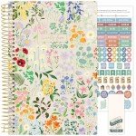 bloom daily planners 2025 Planner - Calendar Year Day Planner (January 2025 - December 2025) - 5.5” x 8.25” - Weekly/Monthly Agenda Organizer Book with Stickers & Bookmark - Garden Party, Beige
