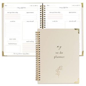 Beautiful To Do List Notebook - Aesthetic Daily Planner to Easily Organize Your Tasks And Boost Productivity - Stylish Undated Planner And School or Office Supplies For Women