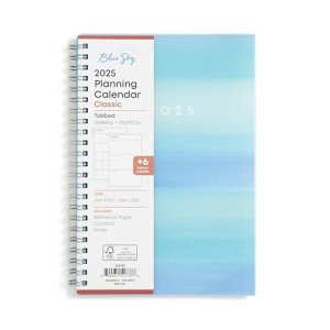 Blue Sky 2025 Weekly and Monthly Planner Calendar, January 2025 - December 2025, 5" x 8", Flexible Frosted Cover, Laminated Tabs, Durable Wirebound, Chloe