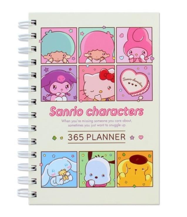 Generic New Version Cute Kitty Melody Friends 365 Daily Planner, 5 x 7 inches, Hard Cover (Ivory)