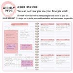 Undated Weekly Planner- Weekly Goals Notebook, A5 To Do List Planner, Habit Tracker Journal with Spiral Binding, 5.7 x 8.0 inches