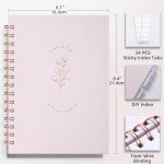 Undated Weekly and Monthly Planner Spiral Bound- Weekly Goals Planner Notebook, Weekly To Do List, Habit Tracker Journal, Academic, Aesthetic, Stylish School or Office Supplies (6.1" x 8.4" - Pink)