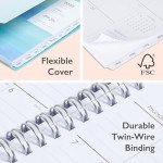 Blue Sky 2025 Weekly and Monthly Planner Calendar, January 2025 - December 2025, 5" x 8", Flexible Frosted Cover, Laminated Tabs, Durable Wirebound, Chloe