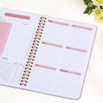 Undated Weekly Planner- Weekly Goals Notebook, A5 To Do List Planner, Habit Tracker Journal with Spiral Binding, 5.7 x 8.0 inches