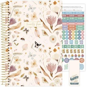 bloom daily planners 2025 Calendar Year Day Planner (January 2025 - December 2025) - 5.5” x 8.25” - Weekly/Monthly Agenda Organizer Book with Stickers & Bookmark - Butterfly Garden