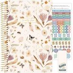 bloom daily planners 2025 Calendar Year Day Planner (January 2025 - December 2025) - 5.5” x 8.25” - Weekly/Monthly Agenda Organizer Book with Stickers & Bookmark - Butterfly Garden