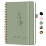 Undated Weekly Planner, Weekly To Do List Notebook with Goal & Habit Tracker Organizer, A5 Weekly Planner Notebook with Spiral Binding, 6.1" x 8.2" - Green