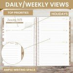 bloom daily planners 2025 Calendar Year Day Planner (January 2025 - December 2025) - 5.5” x 8.25” - Weekly/Monthly Agenda Organizer Book with Stickers & Bookmark - Tan Leopard