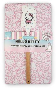 Handstand Kitchen Hello Kitty Print 27.5" x 19.5" Kitchen Towel and Spatula Set