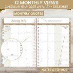 bloom daily planners 2025 Calendar Year Day Planner (January 2025 - December 2025) - 5.5” x 8.25” - Weekly/Monthly Agenda Organizer Book with Stickers & Bookmark - Tan Leopard