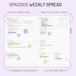 Undated Weekly Planner for 2025, Forvencer Simplified Weekly & Monthly Calendar Planner, Cute Daily Organizer Notebook, Agenda Journal to Track Goals & Tasks, Start Anytime, A5 Size, Lilac