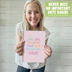 Daily Planner Undated – Undated Daily Planner Notebook with Hourly Schedule, To-Do List & Gratitude Section, Cute Journal for Women & Kids (Pink)