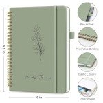 Undated Weekly Planner, Weekly To Do List Notebook with Goal & Habit Tracker Organizer, A5 Weekly Planner Notebook with Spiral Binding, 6.1" x 8.2" - Green