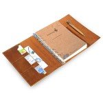 Wanderings A5 6-Ring Refillable Binder/Leather Planner – with Inner Pockets | Genuine Full-Grain Leather | 52 Week Undated Calendar | Filofax Compatible – 6" x 8.5" / 15x22cm