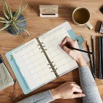 6 Ring Binder Refill, Undated A5 Planner Inserts, Monthly Planner Refill for Compatible with Filofax, Tracker Book, 45sheets/90pages, Harphia(A5 5.59 x 8.27'',Monthly)