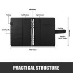 Sooez A5 Binder 6 Ring, Refillable Notebook Planner Cover, Small Leather Organizer Empty Binder for Budget,Journal,Photocard Holder,Recipe Book, Aesthetic Loose Leaf Binder with Magnetic Buckle