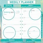 2025 Planner Refills - Planner Refills, JAN 2025 - DEC 2025, A5 Planner Inserts, 5.5 x 8.5 inch, 7 Holes, 2025 Weekly & Monthly Planner Refills, A5 Planner Refills - Green