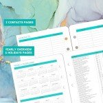 2025 Planner Refills - Planner Refills, JAN 2025 - DEC 2025, A5 Planner Inserts, 5.5 x 8.5 inch, 7 Holes, 2025 Weekly & Monthly Planner Refills, A5 Planner Refills - Green