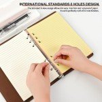 Mafegu Lined Refill Paper, A5 Planner Inserts, Colorful Ruled Journal Fillers for 6-Ring Binder,5-color 120 GSM Thick Loose Leaf Paper,50 Sheets/100 Pages(50, A5（8.26x5.6in）)