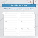 2025 Weekly & Monthly Planner Refill, A5 Planner Inserts for 6 Holes, 12 Monthly Calendars with Monthly Tabs, 5.5"x8.5", 6-Hole Punched