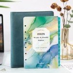 2025 Planner Refills - Planner Refills, JAN 2025 - DEC 2025, A5 Planner Inserts, 5.5 x 8.5 inch, 7 Holes, 2025 Weekly & Monthly Planner Refills, A5 Planner Refills - Green