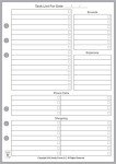 A5 Size Daily Task Planner Insert, Sized and Punched for 6-Ring A5 Notebooks by Filofax, LV (GM), Kikki K, TMI, and Others. Sheet Size 5.83" x 8.27" (148mm x 210mm)