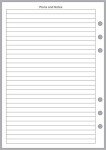 A5 Size Daily Task Planner Insert, Sized and Punched for 6-Ring A5 Notebooks by Filofax, LV (GM), Kikki K, TMI, and Others. Sheet Size 5.83" x 8.27" (148mm x 210mm)