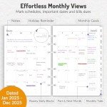 2025 Weekly & Monthly Planner Refills, Forvencer 6-Hole Punched Planner Inserts, 12 Months (Jan 2025 - Dec 2025), Calendar Refills with Monthly Tabs, 5.5" x 8.26" for A5 6-Ring Organizer Binders