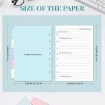 A5 Refill Paper, 7-Hole Planner Inserts for A5 Binder Budget Planner Journals Notebook, Loose Leaf Lined Paper with Binder Dividers, 240 Pages 5-1/2" x 8-1/2", White