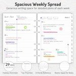 2025 Weekly & Monthly Planner Refills, Forvencer 6-Hole Punched Planner Inserts, 12 Months (Jan 2025 - Dec 2025), Calendar Refills with Monthly Tabs, 5.5" x 8.26" for A5 6-Ring Organizer Binders