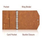 Mr. Pen A5 Leather Planner - 6 Ring Binder, Refillable Notebook