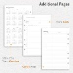 2025 Weekly & Monthly Planner Refills, Forvencer 6-Hole Punched Planner Inserts, 12 Months (Jan 2025 - Dec 2025), Calendar Refills with Monthly Tabs, 5.5" x 8.26" for A5 6-Ring Organizer Binders