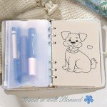 ipoul Journal for Women, Flower Embroidery Refillable Notebook, A5 Binder 6 Ring, Budget Binder, Refillable Sketchbook, Travel Diary, Gift for Friends Female, Yellow Golden Bell, Planner Binder