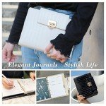 EGOSUNNY Luxury Crocodile Muse Journal - A5 Binder Undated Planner Cover with 80 Sheets, Dividers & Metal Ballpoint Pen - Refillable 6-Ring Journal Notebook - Gift for Birthday & Mother’s Day