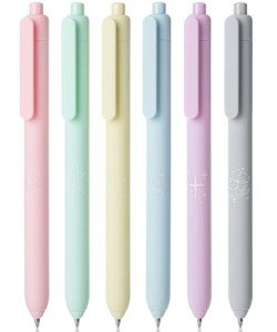 Mr. Pen- Retractable Gel Pens, 6 Pack, Color Ink Gel Pens Fine Point, Pastel Colors, 0.7mm Gel Pens Fine Point, Retractable Pens, Cute Pens, Aesthetic Pens for Journaling Fine Tip Pens
