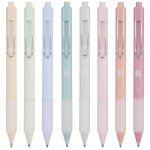 BLIEVE - Pastel Colored Gel Pens With Cool Matte Finish, Aesthetic and Cute Pens With Smooth Writing For Journaling And Bible Note Taking No Bleed Through, Cute School Supplies 8 Pack