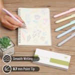 Mr. Pen- Retractable Gel Pens, 6 Pack, Color Ink Gel Pens Fine Point, Pastel Colors, 0.7mm Gel Pens Fine Point, Retractable Pens, Cute Pens, Aesthetic Pens for Journaling Fine Tip Pens