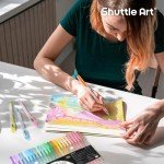 Shuttle Art Pastel Gel Pens, 24 Pastel Milky Colors Gel Pen for Black Paper, Adults Coloring Books Drawing Doodling Crafts Scrapbooking Journaling