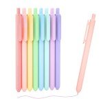 Shuttle Art Colored Retractable Gel Pens, 8 Pastel Ink Colors, Cute Pens 0.7mm Fine Point Quick Drying for Black Paper Writing Drawing Journaling Note Taking School Office Home