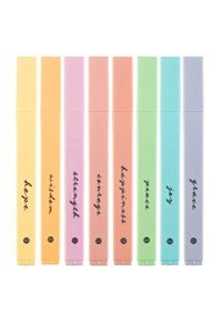 DIVERSEBEE Bible Highlighters with Soft Chisel Tip, 8 Pack Assorted Colors Pens No Bleed, Quick Dry Set, Cute Aesthetic Markers, Bible Study Journaling Supplies and Accessories (Pastel)