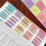 Reposition Large Text Bible Tabs, Contrast Color Bible Stickers for Women and Men, Easy to Read and Apply Bible Journaling Tabs (Bright Pastel)