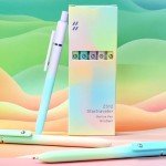 UIXJODO Gel Pens, 10 Pcs Black Ink Pens for Women, 0.7mm Medium Point Smooth Writing Pens with Silicone Grip, High-End Series Metal Clip Retractable Pens for Journaling Note Taking (10 Pcs Pastel)